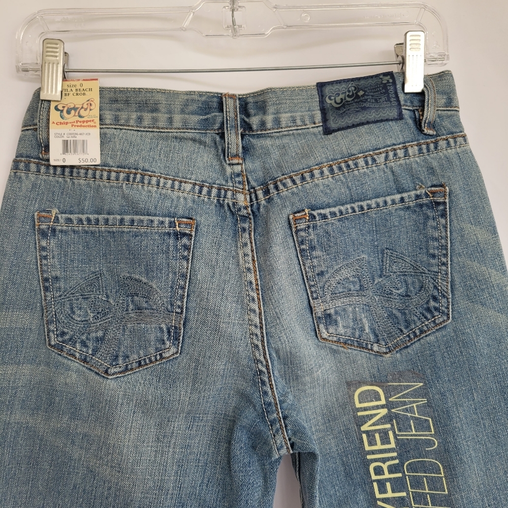 Chip and Pepper Boyfriend Cuffed Jeans NWT  Sz 0 - Picture 2 of 12